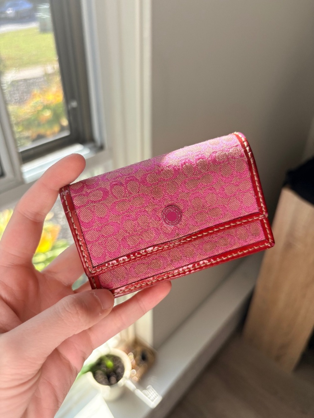 Pink Coach Cardholder